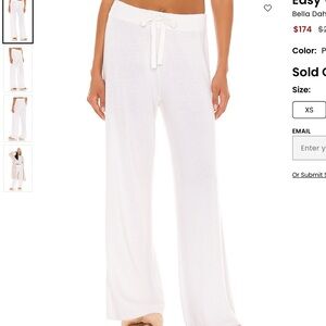 Bella Dahl Revolve Size S Small White Pull On Easy Wide Leg Pants